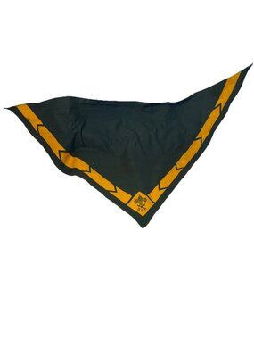 BSA Boy Scouts of America Large Green Handkerchief Scarf Bandana 28x40” Vintage